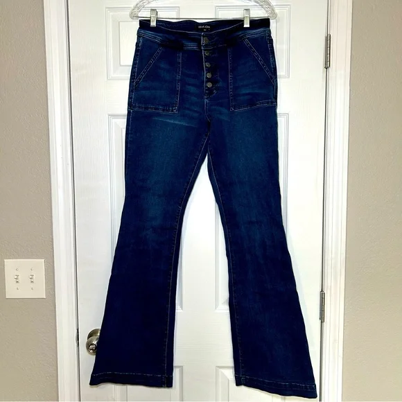 Dear John Midnight Flare Jeans Women’s 29 Western Country Minimal Fall going out - Picture 1 of 9